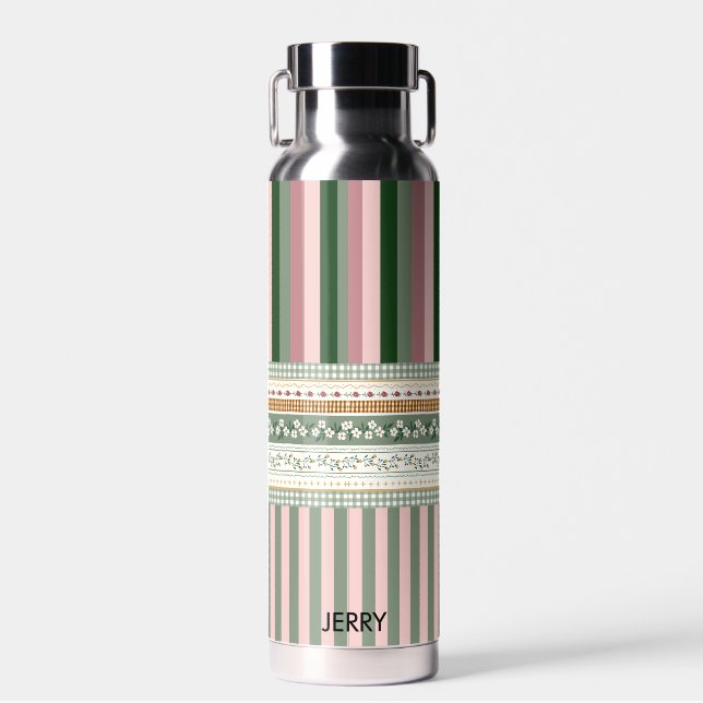 Personalized Elegant Pattern Water Bottle Trinkflasche (Vorne)