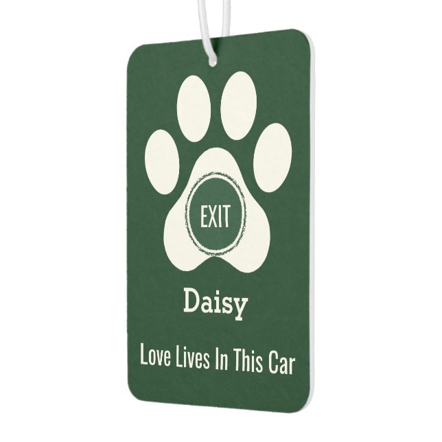 Personalized Elegant Pet Paw Dog Love Funny Gift Autolufterfrischer (Links)
