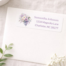 Personalized Elegant Purple Return Address 