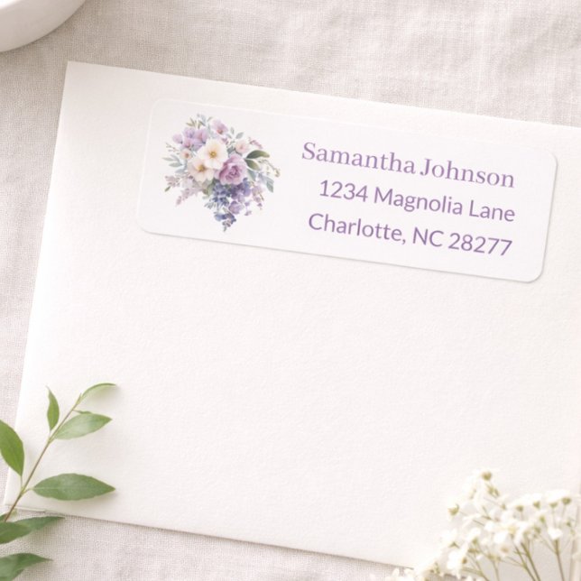 Personalized Elegant Purple Return Address  (Von Creator hochgeladen)