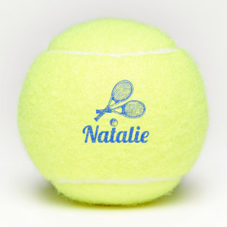 Personalized Elegant Script Name Tennis Balls Tennisbälle