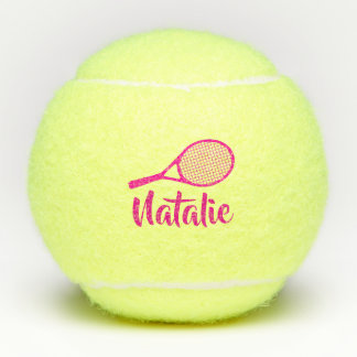 Personalized Elegant Script Name  Tennis Balls Tennisbälle