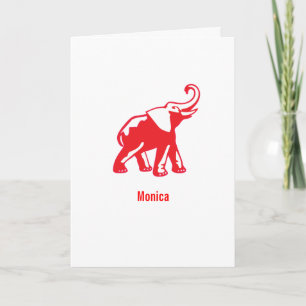 Personalized Elephant note cards