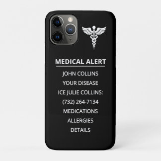 Personalized Emergency Medical Alert ID Phone Tag Case-Mate iPhone Hülle