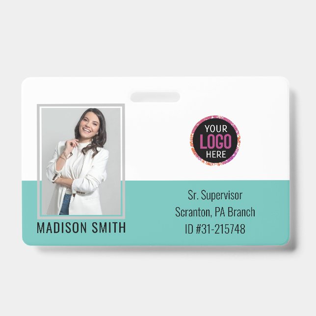 Personalized Employee Foto ID Company Security Ba Ausweis (Vorderseite)