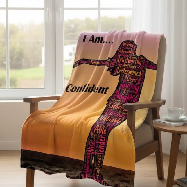 Personalized Empowering Women's Blanket Fleecedecke (Von Creator hochgeladen)