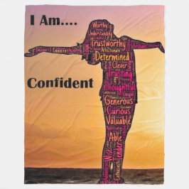 Personalized Empowering Women's Blanket Fleecedecke