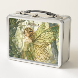 Personalized Enchanted Forest Fairy Metall Brotdose