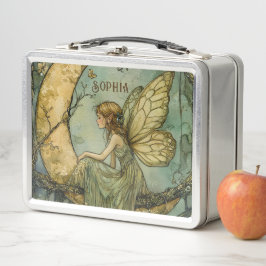 Personalized Enchanted Forest Moon Fairy Metall Brotdose