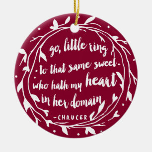 Personalized Engagement Keepsake   Hollyberry Keramikornament