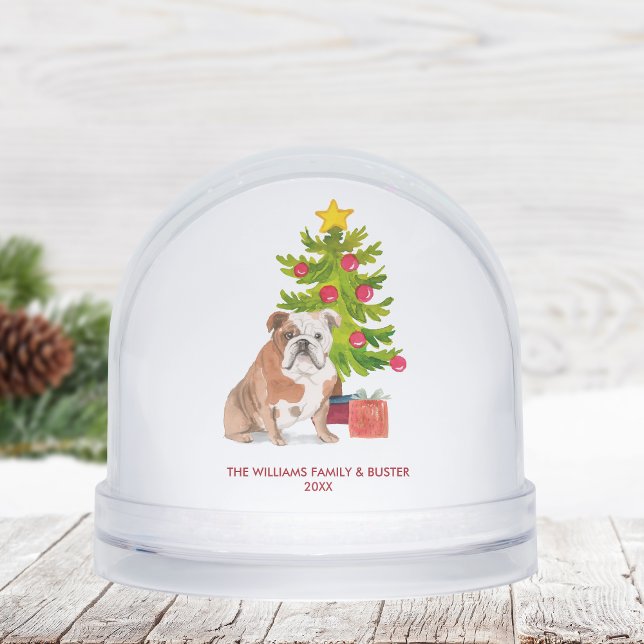 Personalized English Bulldog Dog Schneekugeln (Von Creator hochgeladen)