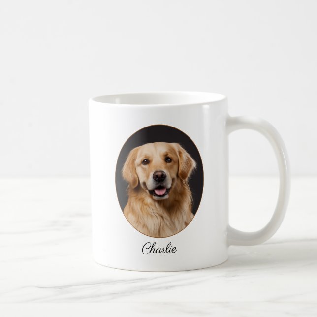 Personalized English Cream Golden by My Side Kaffeetasse (Rechts)