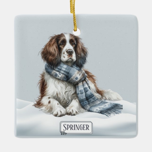 Personalized English Springer Spaniel Ornament (Vorderseite)