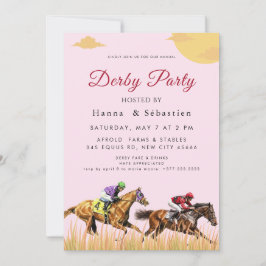 Personalized Equestrian Horse Racing Invite Einladung