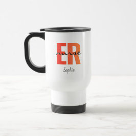 Personalized ER Nurse Bold Typography Reisebecher