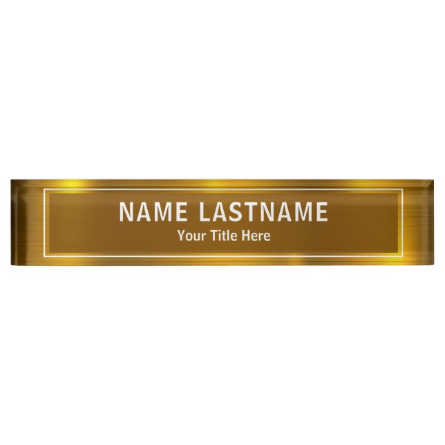 Personalized Executive Office Custom Gold Namensplakette (Vorderseite)