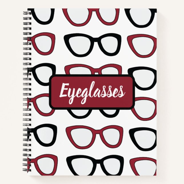 Personalized Eyeglasses Spectacles Optician  Notizbuch (Vorderseite)
