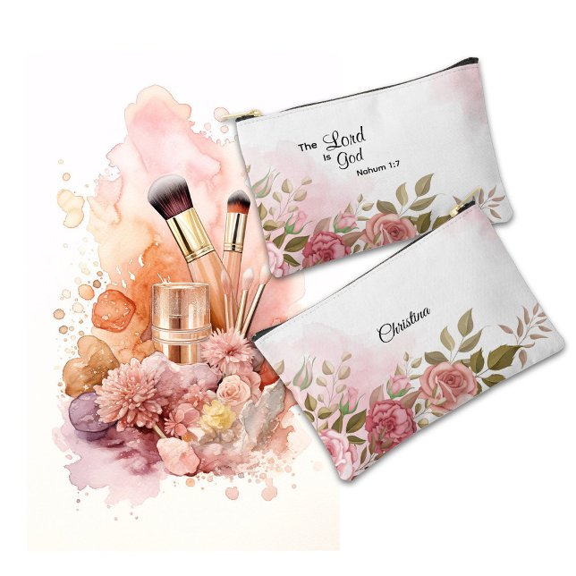 Personalized Faith-Based Nahum 1:7 Zubehörtasche (Von Creator hochgeladen)