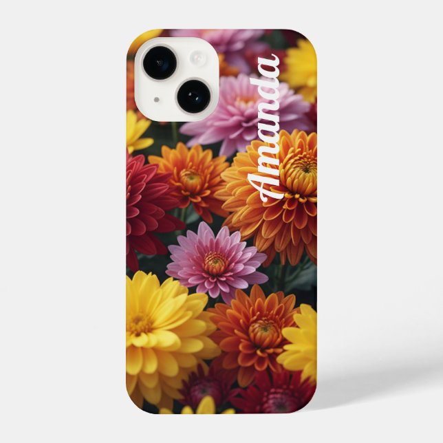 Personalized Fall Blossoms –Slim Fit  iPhone Hülle (Rückseite)