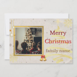 Personalized Family Christmas Photo Holiday Card Dankeskarte