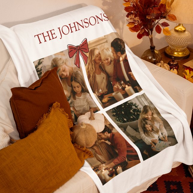 Personalized Family Christmas Photos Blanket Fleecedecke (Von Creator hochgeladen)