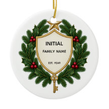 Personalized Family Crest Christmas Ornament