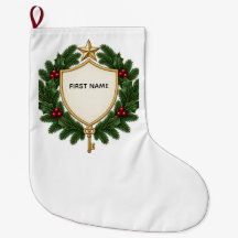 Personalized Family Crest Christmas Stocking