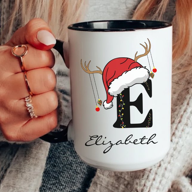 Personalized Family Holiday Mug for Couples or Her Tasse (family name mug, holiday coffee cup, Christmas letter mug, personalized monogram coffee mug for her,)