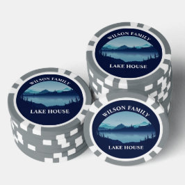 Personalized Family Lake House Reunion Pokerchips