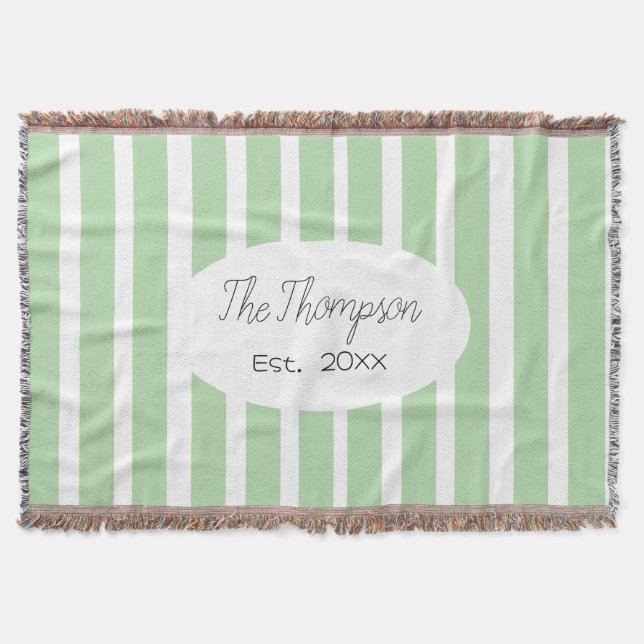 Personalized Family Last Name and Est Year Wedding Decke (Vorderseite)