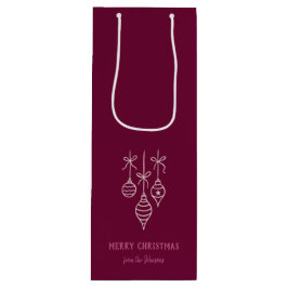 Personalized Family Name Merry Christmas Bauble Geschenktüte Für Weinflaschen