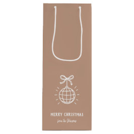Personalized Family Name Merry Christmas Geschenktüte Für Weinflaschen