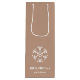 Personalized Family Name Merry Christmas Snowflake Geschenktüte Für Weinflaschen