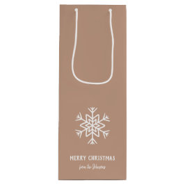 Personalized Family Name Merry Christmas Snowflake Geschenktüte Für Weinflaschen