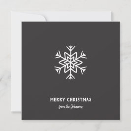 Personalized Family Name Merry Christmas Snowflake Karte