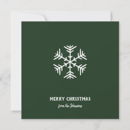 Personalized Family Name Merry Christmas Snowflake Karte