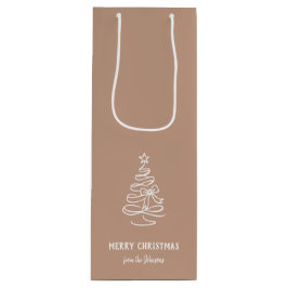 Personalized Family Name Merry Christmas Tree Geschenktüte Für Weinflaschen