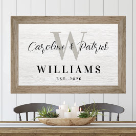 Personalized Family Name Wall Art Custom Print Poster