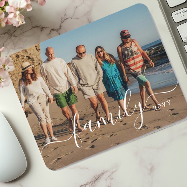 Personalized Family Photo and Text Mousepad (Von Creator hochgeladen)