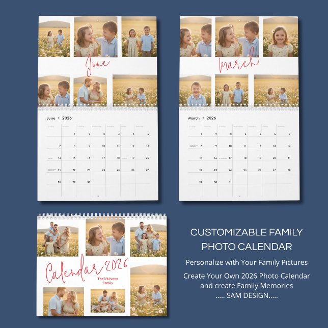 Personalized Family Photo Calendar 2026 Kalender (Von Creator hochgeladen)