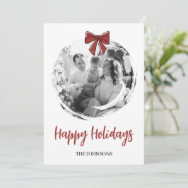 Personalized Family Photo Christmas Card Feiertagskarte
