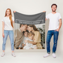 Personalized Family Photo | Custom Family Name Fleecedecke