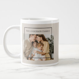 Personalized Family Photo | Custom Family Name Jumbo-Tasse