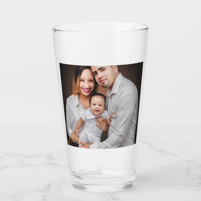 Personalized Family Photo Custom Glas (Vorderseite)