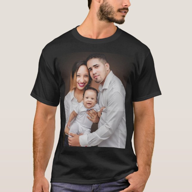 Personalized Family Photo Custom   T-Shirt (Vorderseite)