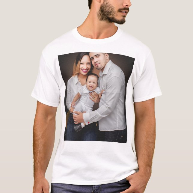 Personalized Family Photo Custom T-Shirt (Vorderseite)