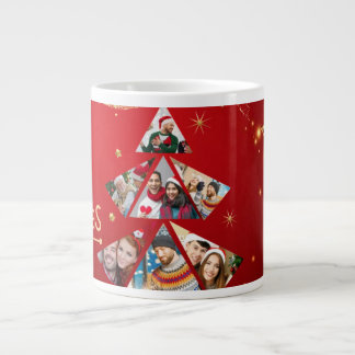Personalized Family Photo Mug: Christmas Tree Jumbo-Tasse