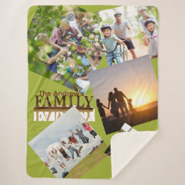 Personalized Family Photo Sherpa Blanket Sherpadecke