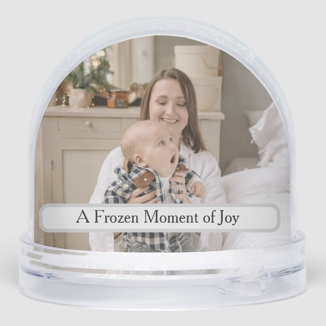 Personalized Family Photo Snow Globe Schneekugeln (Rückseite)