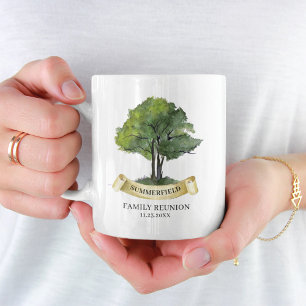 Personalized Family Reunion Tree Keepsake Name Zweifarbige Tasse